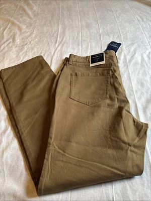 Charter Club Lexington Straight Brown Dress Work Casual Pants  Size 14 Reg NEW - Image 1 of 4