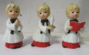 3er Set Homco Vintage Chorknaben 4" Weihnachtsschmuck Figur #5552 - Bild 1 von 6