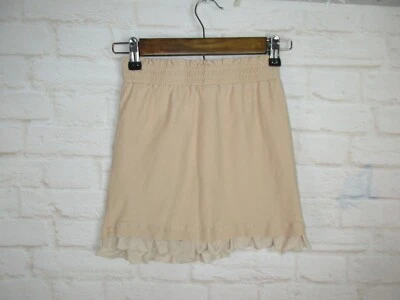 Falda J.Crew Corte Redondo Niñas Talla 12 Rosa Desnudo Volantes Dobladillo Cintura Elástica Foto 1 de 4