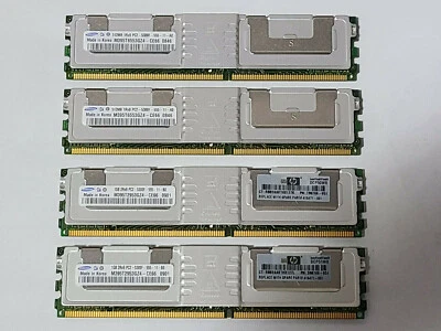 3GB Kit Samsung 2 512MB 2 1GB 1Rx8/2Rx8 PC2 5300F Server DDR2 Ram 4 STICKS - Image 1 of 4