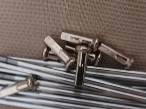 Spokes With Nipples 185mm Long 3.1mm Thickness 36 Spokes Andy MZ Parts - Picture 1 of 3