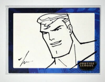 Justice League SK2 SUPERMAN SKETCH CARD #79/493 SIGNED Jin-Seok Park Inkworks  - Image 1 of 2
