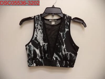 Forever 21 Mujer Negro Tie Dye Malla Acolchado Sujetador Deportivo Conjunto, M 4639 Foto 1 de 4