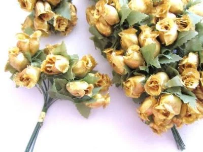 144 Poly Silk Rose Flower 4" Stem/leaf/Wedding Bouquet/Corsage H415-Pick Color - Image 1 of 4