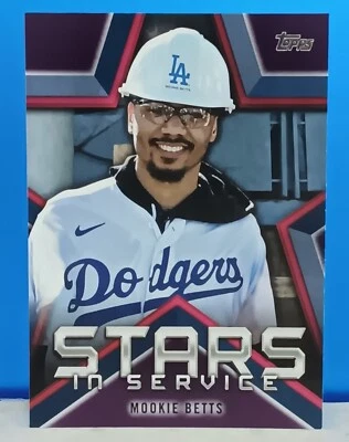2021 Topps Stars in Service #SIS-7 Mookie Bets - Los Angeles Dodgers  - Image 1 of 2