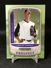 2005 Upper Deck Update UBALDO JIMENEZ RC /599 Prospect Edition Green ROCKIES