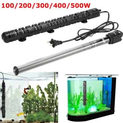 100-500W Aquarium Heater Quartz Glass Submersible Anti-Explosion Fish Tank Water - Image 1 of 4