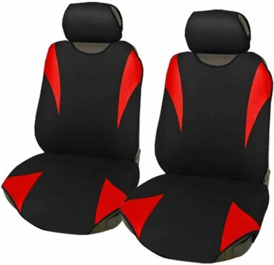 COPRISEDILI COPPIA ANTERIORE UNIVERSALI POLIESTERE SEDILE STANDARD ROSSO - R2 - Immagine 1 di 3