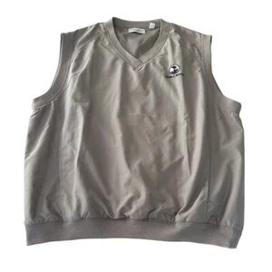 Pebble Beach Classic Men's V-neck Windbreaker Golf Vest in Beige Size XL - Picture 1 of 13