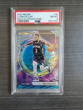 2022-23 Recon CJ McCollum Holo Platinum Swirl /3 PSA 8