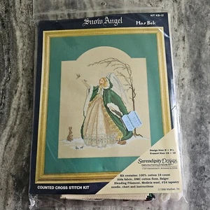 Mar Bek Serendipity SNOW ANGEL Counted Cross Stitch Kit #KB-12 - 1988 - Picture 1 of 13