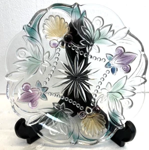 Mikasa “Garden Harvest” Raised Glass Crystal Dessert Plates - Picture 1 of 3