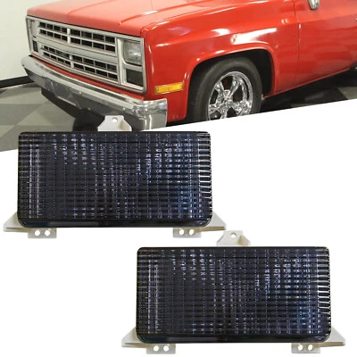 For Chevrolet C10 C20 C30 Pickup Truck Front Turn Signal Headlight  Smoke Lens - Image 1 of 4