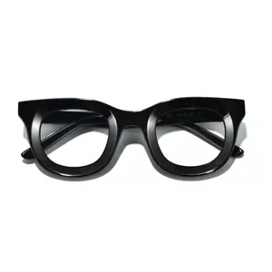 Occhiali Quadrati Uomo Fatti a Mano Montatura Donna Spessi Classici 46mm Acetato A - Foto 1 di 17