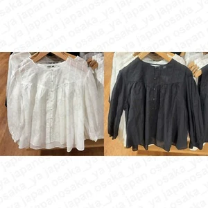 UNIQLO and COMPTOIR DES COTONNIERS Cotton sheer blouse 3/4 sleeve Japan 478592 - Picture 1 of 3
