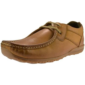 Zapato de moda con cordones de cuero Ikon para hombre marea - tostado - Imagen 1 de 2