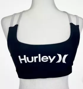 Hurley Black/ White Bikini Racerback Top, Size Small, Quick-Drying, NWT - Picture 1 of 4