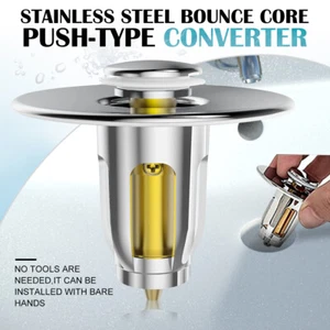 Universal Pop-Up Sink Drain Strainer Filter Bathroom Washbasin Bounce Sink Plug - Picture 1 of 14