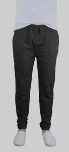 $48 Galaxy by Harvic Men's Black Drawstring Stretch Twill Jogger Pants Size XL - Picture 1 of 4
