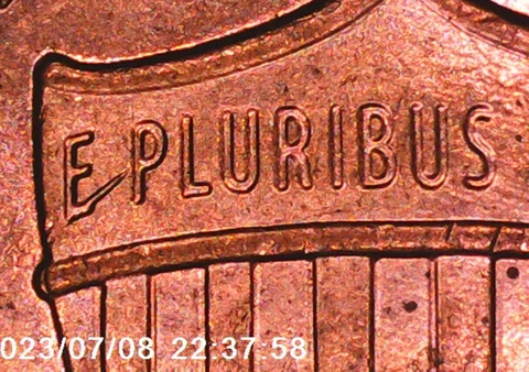 2015 Shield Penny, "E" Pluribus Unum, Striking Rare ERROR, RED Cover