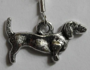 Snausages! earrings sausage dog puppy dachshund doxie dogs cute funky - Foto 1 di 2
