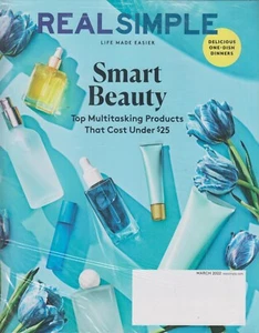 Real Simple March 2022 Smart Beauty, Delicious One Dish Dinners (Magazine: Home - Picture 1 of 1