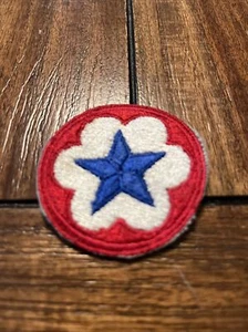 WW2 US Army Service Forces Patch Blue Star White Cloud SSI - Picture 1 of 2
