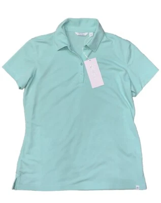 Lady Hagen Women's Pique Short Sleeve Golf Polo Medium Aqua QuartzUPF 25+ - Image 1 of 4