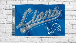 For Detroit Lions Football fans 3x5 ft Double Name Flag - Ideal NFL Gift Banner - Picture 1 of 2