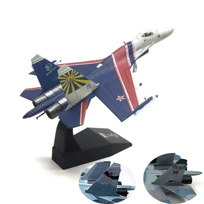 Modello Militare Die-Cast 1:100 - Sukhoi Su-27 Flanker, Caccia Russo, Collezione - Immagine 1 di 4