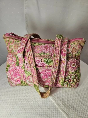 Bolso de Hombro Vera Bradley Rosa Pétalo Edredón Doble Asa Foto 1 de 4