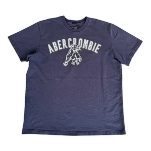 Abercrombie & Fitch Hemd Herren Extra Large Navy Muscle Fit Grafik T-Shirt Rundhalsausschnitt - Bild 1 von 5