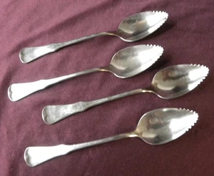 PATRICK HENRY 4 cucharas de pomelo naranja fruta Oneida Community acero inoxidable EE. UU. - Imagen 1 de 3