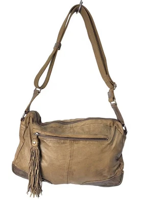 L.E.D.BITES Shoulder Bag Leather BRW Plain B-5082 - Image 1 of 4