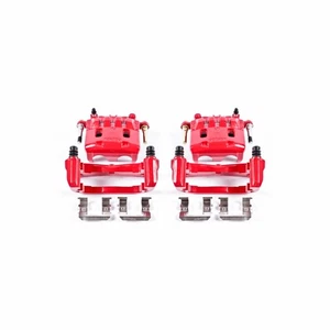 Power Stop Brake Caliper For Subaru Crosstrek 2016 2017 Front | Red w/ Brackets - Picture 1 of 6