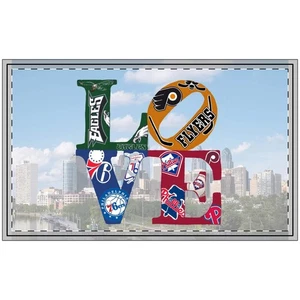 Philadelphia Sports Teams Phillies Eagles 76rs Flyers Polyester Fußmatte - Bild 1 von 2