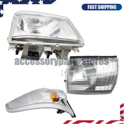 RH Headlight w/ Corner Lamp & Marker Light For Mitsubishi FUSO FE140 FE180 FE145 - Image 1 of 4