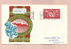 GB 1953 UNCOMMON ILLUSTRATED QEII CORONATION COVER - Picture 1 of 1