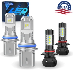 LED Headlight Hi/Lo Beam Fog Light Bulbs For Chrysler Grand Voyager 2001 2002 - Picture 1 of 15