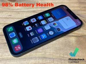 Apple iPhone 12 - 64 GB - Black (Unlocked) A2172 - Works - Great Cond - Afbeelding 1 van 10