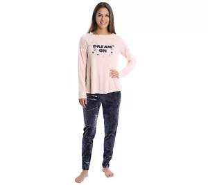 Wallflower Dream On Long-Sleeve Tee & Legging Lounge Pajama Set CHOICE QVC $30 - Picture 1 of 4
