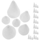 60 White Craft Foam Cones for DIY Projects and Holiday Decor-FJ