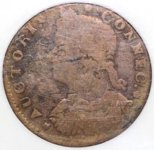 1787 M.32.2-X.1 Draped Bust Connecticut NGC VF 20 - Picture 1 of 5