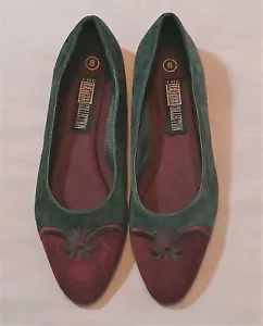Zapatos planos de gamuza vintage de The Leather Collection para mujer talla 8 M - Imagen 1 de 9