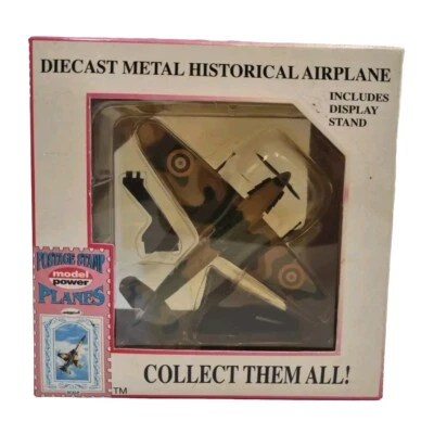 MODEL POWER Postage Stamp Planes 1:100 5340-1 Hurricane MKII Die-Cast Model  - Image 1 of 4