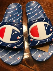 Champion Men's IPO Repeat Slides Sandals Royal Blue Size 11 - Picture 1 of 4