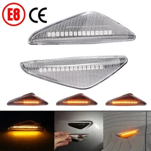 Frecce laterali LED frecce frecce di marcia per BMW X3 F25 X5 E70 X6 E71 E72 vetro trasparente - Foto 1 di 7