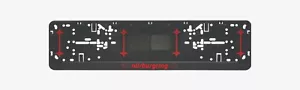 2x European License Number Plate Frame Holder Surround Wurth Nurburgring F1 fan - Picture 1 of 1