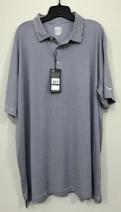 NWT Callaway Opti-Dri Golf Shirt Mens XXL Navy Striped Stretch - Picture 1 of 5