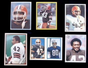 Lote de 6 tarjetas pegatinas 1981-1985 Topps Mike Pruitt Cleveland Browns - Imagen 1 de 1